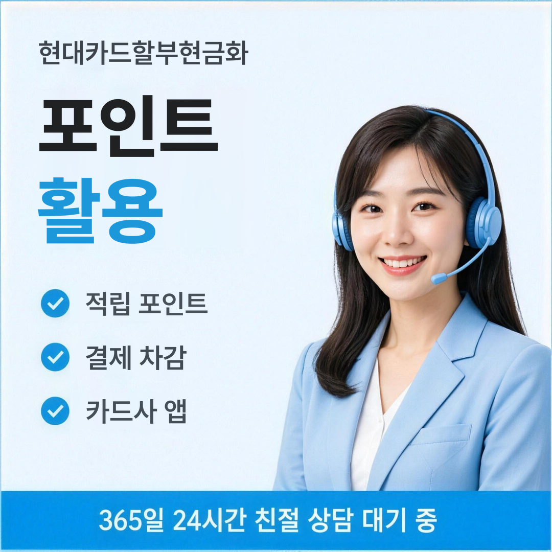 다음머니 현대카드할부현금화 포인트 활용 안내